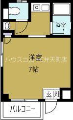 THECITY弁天町(1K/2階)の間取り写真