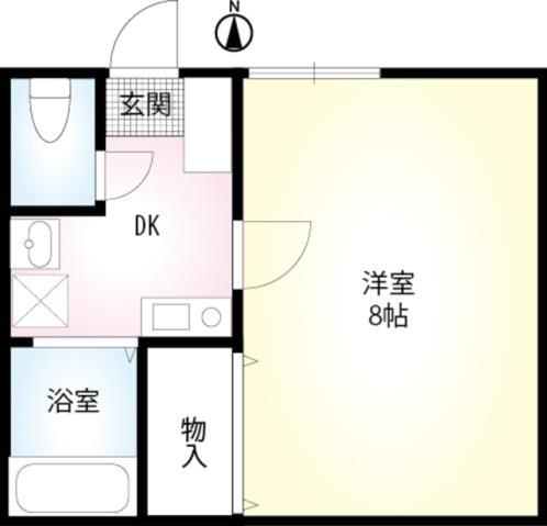 サンハウス壱番館(1K/1階)の間取り写真