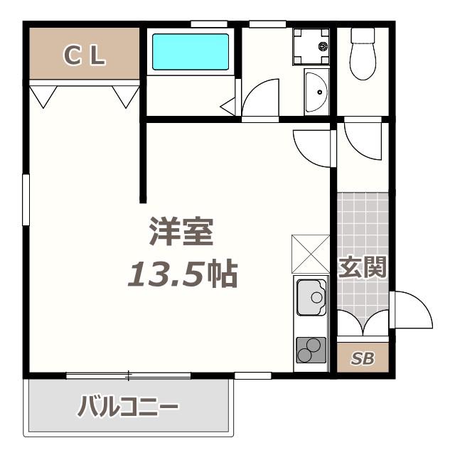 SUMISEI照ヶ丘(ワンルーム/2階)の間取り写真