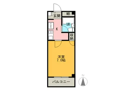 アーク21ビル(1K/2階)の間取り写真