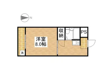 エクセル羽黒(1DK/4階)の間取り写真