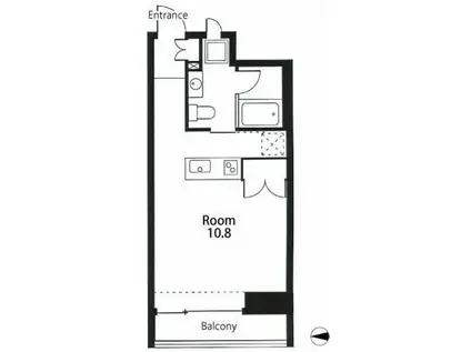 東急目黒線 洗足駅 徒歩4分 8階建 築21年(ワンルーム/5階)の間取り写真