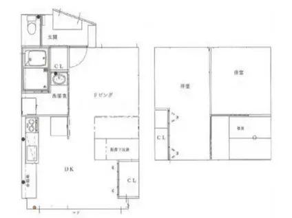 エルブ新大阪(2LDK/5階)の間取り写真