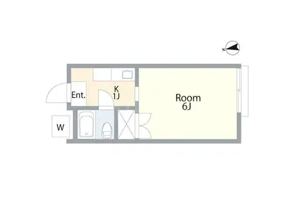 ファイブコーポ中町(1K/2階)の間取り写真