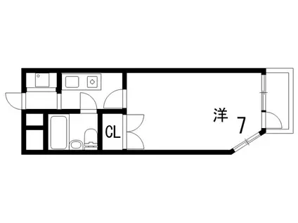 フラッツエクシード(1K/3階)の間取り写真