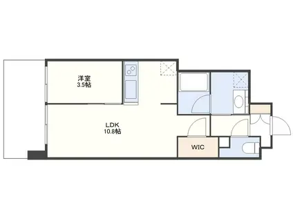 RJRプレシア浦上駅南(1LDK/6階)の間取り写真