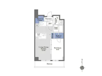 ST レジデンス 南品川(1LDK/3階)の間取り写真