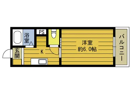 B-LINK MIYAZAKI(1K/3階)の間取り写真