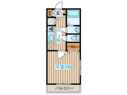 シャト-・マルゴ-(1K/1階)の間取り写真