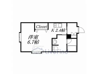 EINS LOGIK(1K/2階)の間取り写真