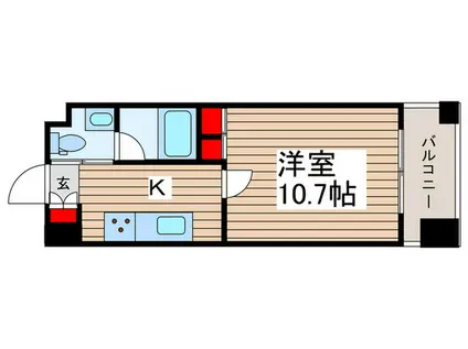 エスティメゾン銀座(1K/5階)の間取り写真