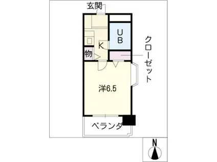 ダイアパレス平針(1K/2階)の間取り写真