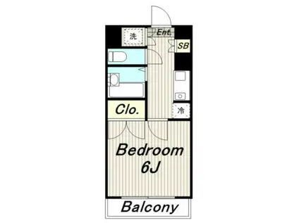 アリススプリングス(1K/1階)の間取り写真