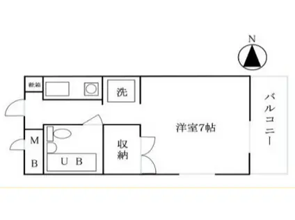 アークシティ(ワンルーム/3階)の間取り写真