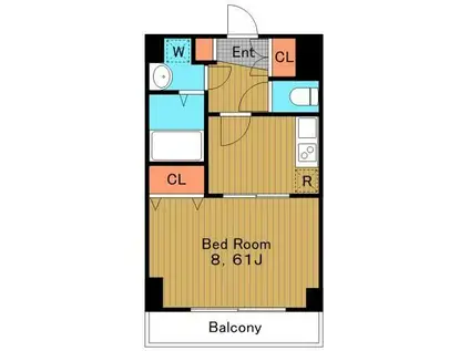 スペーシア高円寺I(1K/2階)の間取り写真