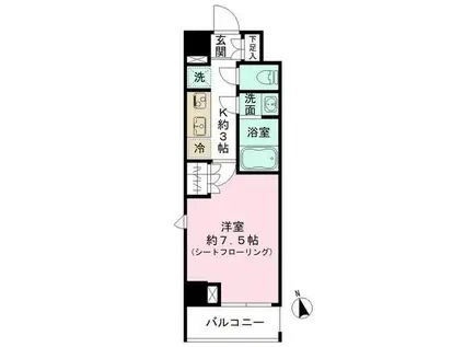 SUNFLOWER GARDEN(1K/6階)の間取り写真