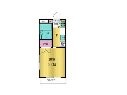 カーサ島田(1K/3階)の間取り写真