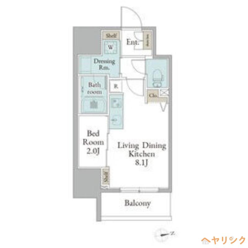 ストーリア名古屋城西(1LDK/3階)の間取り写真