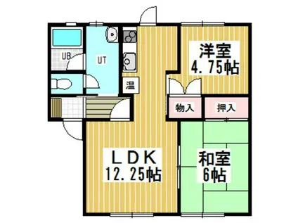 メモリー21(2LDK/2階)の間取り写真