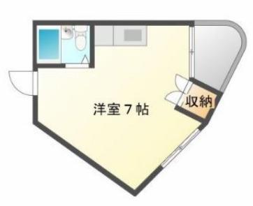 カーサ八幡(ワンルーム/5階)の間取り写真