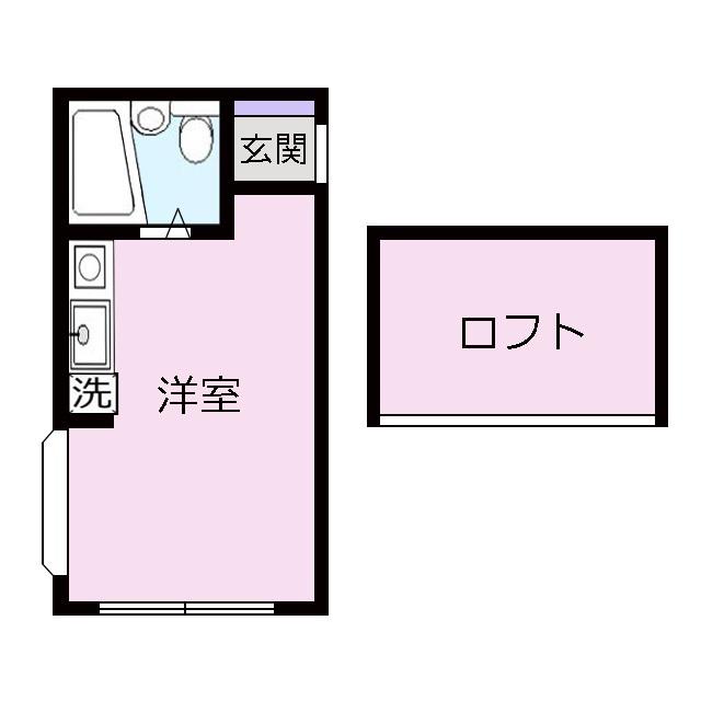 エクレール21(ワンルーム/1階)の間取り写真