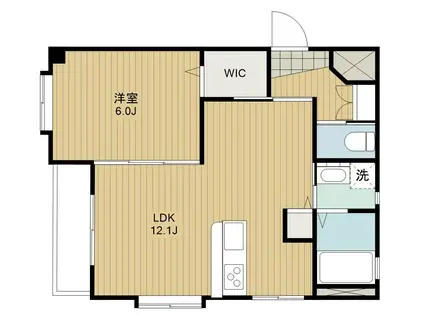 利右衛門弐番館(1LDK/3階)の間取り写真