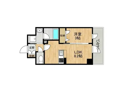 エキスポコンフォート(1LDK/6階)の間取り写真