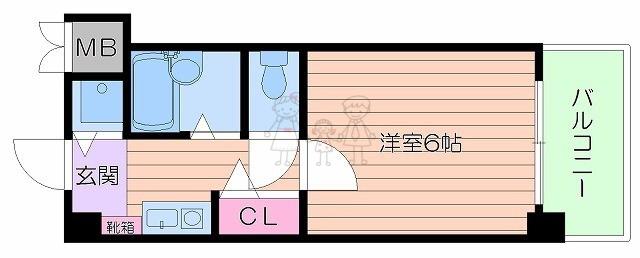 プレサンス 阿倍野阪南町(1K/8階)の間取り写真