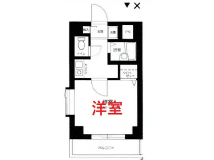 ルパデュソワール(1K/3階)の間取り写真