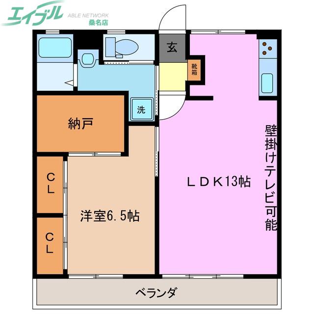 東方コーポラス(1LDK/3階)の間取り写真