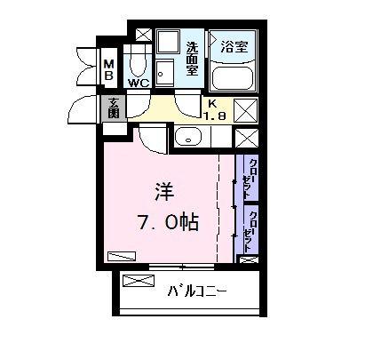 LE MATIN(1K/2階)の間取り写真
