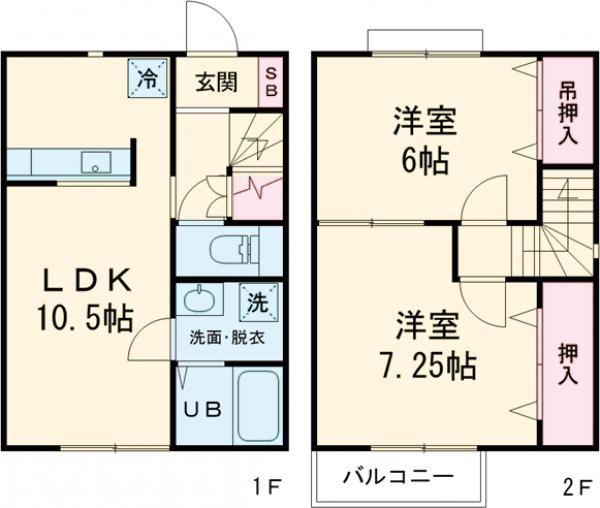 ブルームグラス II(2LDK/1階)の間取り写真