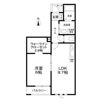 LANAI HOUSE 393 NOAH(1SLDK/1階)の間取り写真