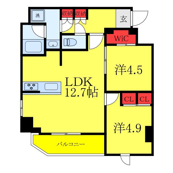 ITABASHI BASE III(2LDK/2階)の間取り写真