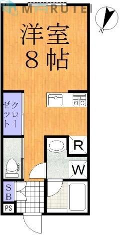 JR南武線 武蔵溝ノ口駅 徒歩9分 3階建 築3年(1K/1階)の間取り写真