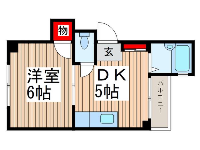 コーポシンエイ(1DK/3階)の間取り写真