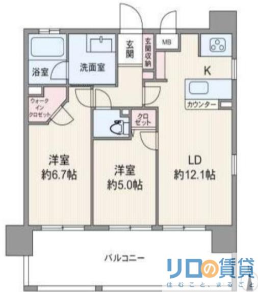 シティライフ新大阪ラブニール(2LDK/7階)の間取り写真