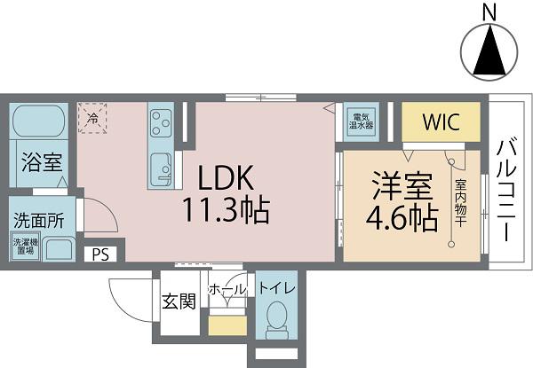 レジデンス北野K(1LDK/2階)の間取り写真