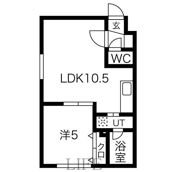 パーク9(1LDK/2階)の間取り写真