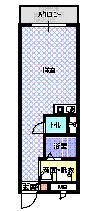 ハイツプレーヂ(ワンルーム/2階)の間取り写真