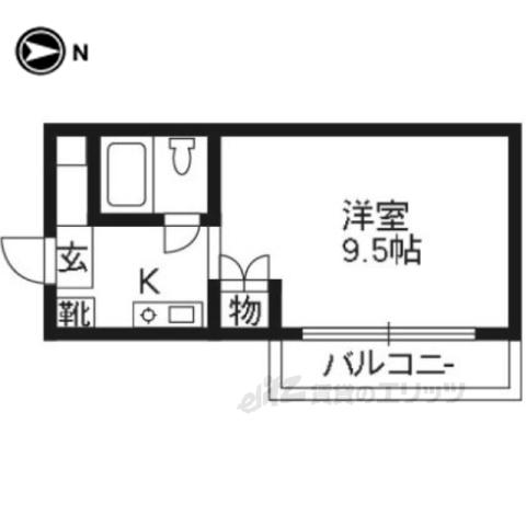 サンライト橋本(ワンルーム/1階)の間取り写真