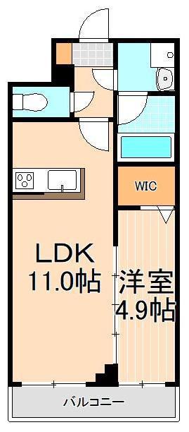 グランジュテII(1LDK/1階)の間取り写真