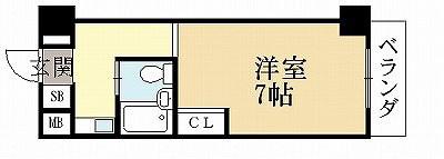 フォレスト(1K/4階)の間取り写真