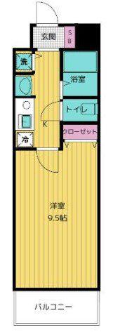 ルシェール西葛西(1K/2階)の間取り写真