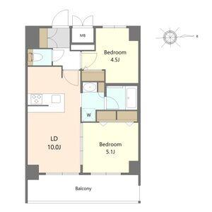 S-RESIDENCE名駅北ALESIA(1K/14階)の間取り写真