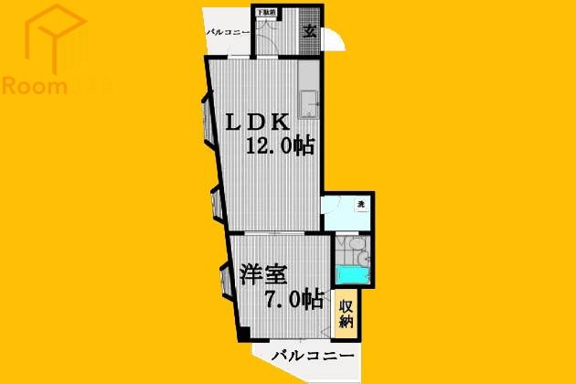 プレジール中嶋(1LDK/3階)の間取り写真