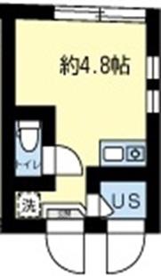 グロスピエール高円寺(ワンルーム/1階)の間取り写真