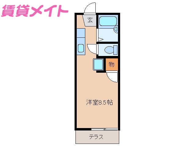 コリーヌハヤシ(ワンルーム/1階)の間取り写真