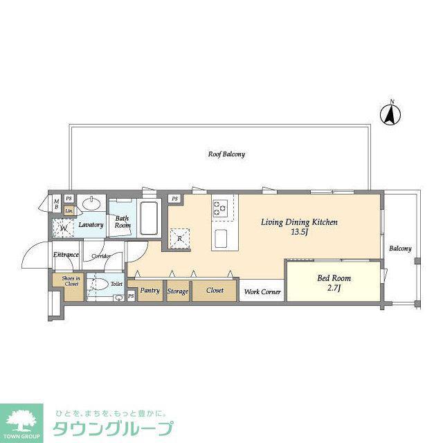 コンフォリア北沢(1LDK/5階)の間取り写真