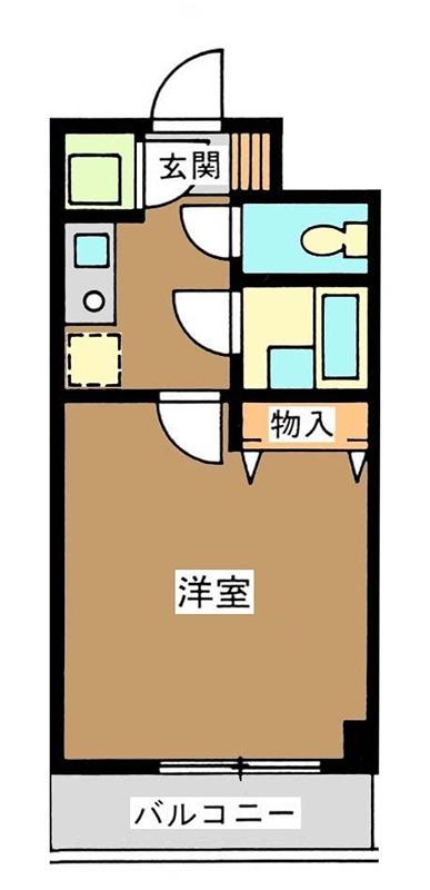 ペレテ雪谷(1K/1階)の間取り写真